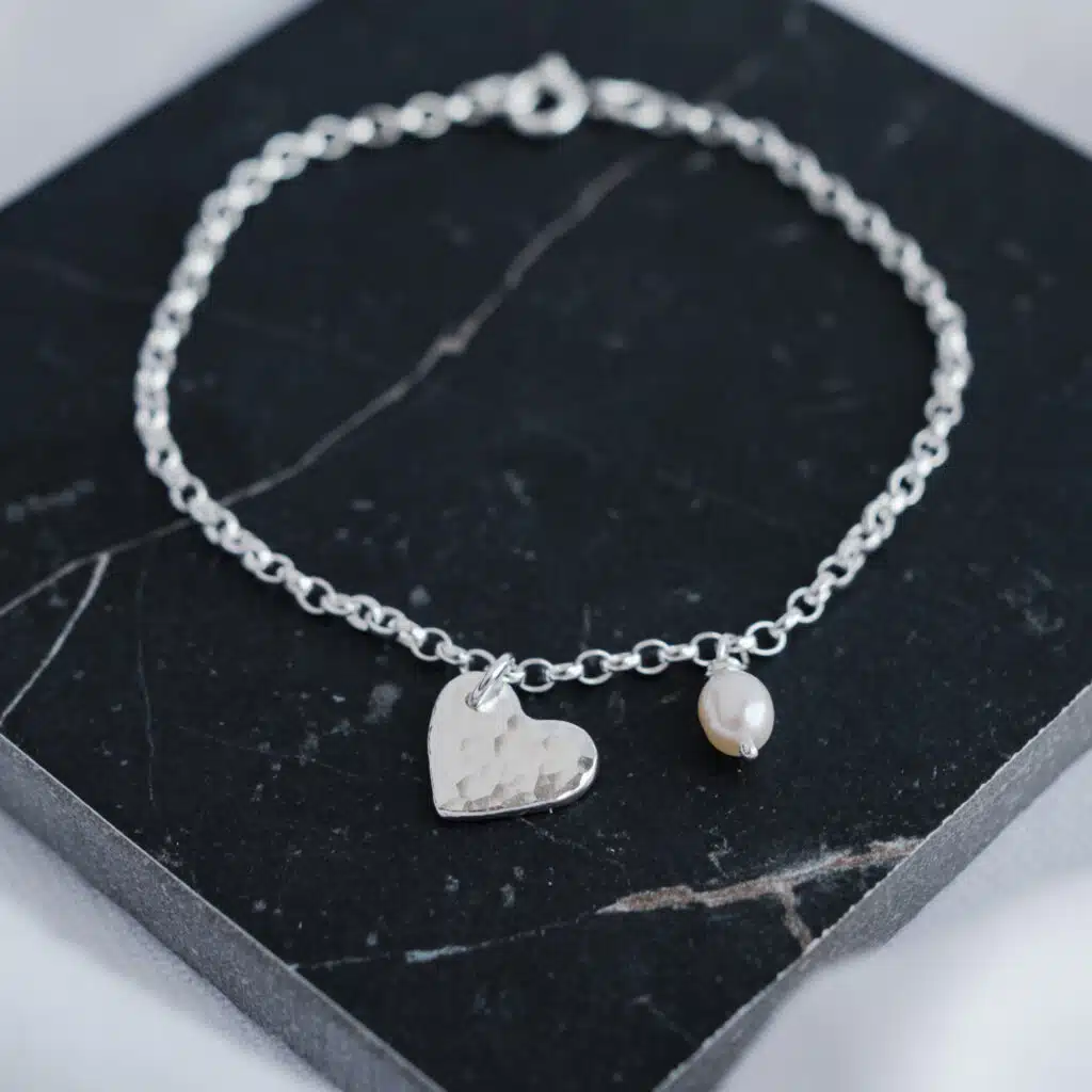 Laser Engraving - Silver Close to my Heart Bracelet - Handwriting, Fingerprint or Imagery