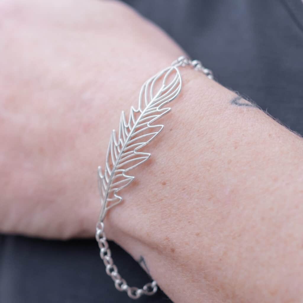Curved Feather Bracelet