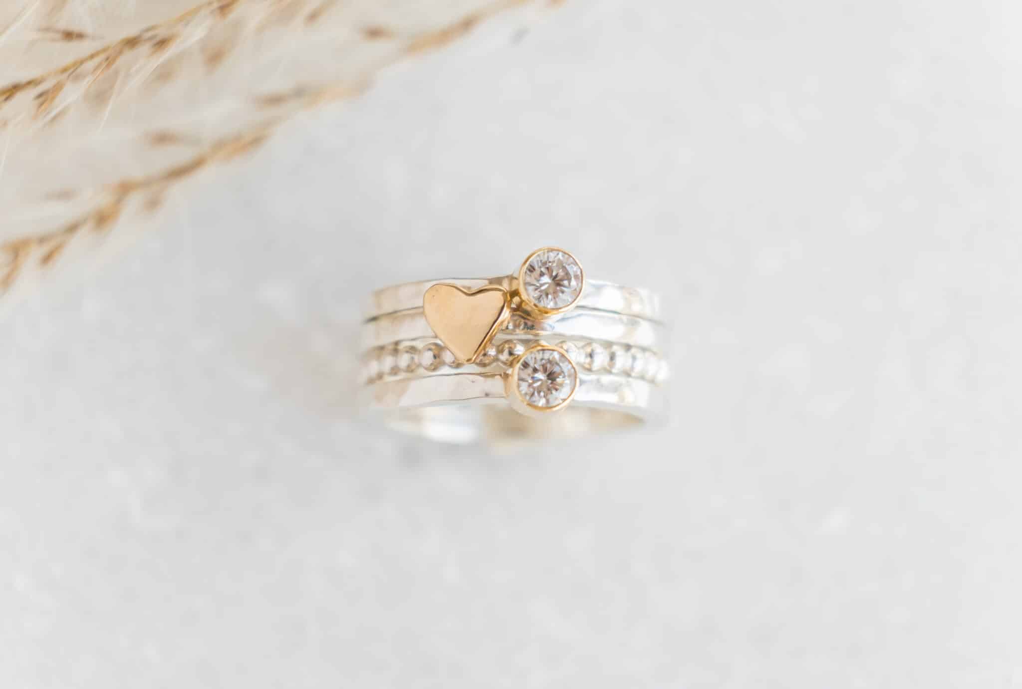 By Rebecca bespoke stacker rings. Create your own design