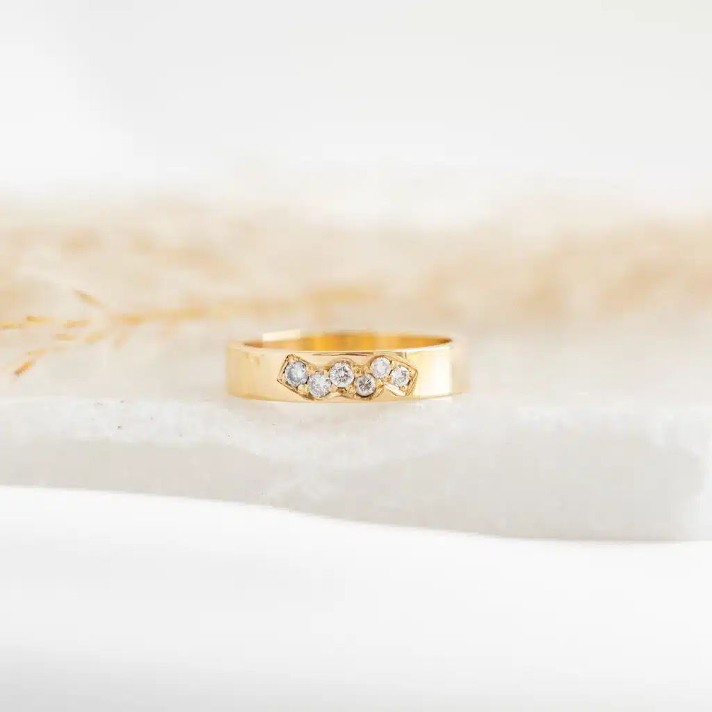 The Aila Ring - 9ct Yellow Gold set with Diamonds