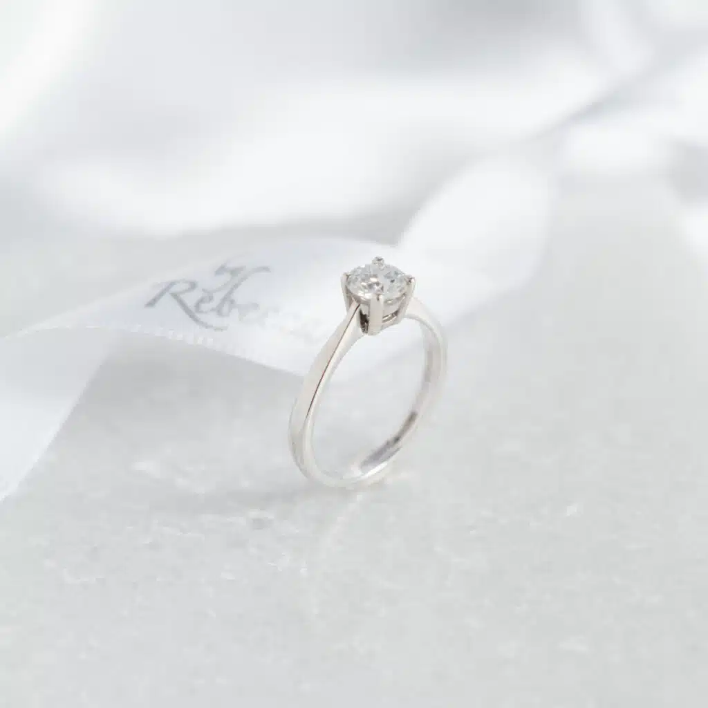 The Moira Ring - Moissanite Solitaire Sterling Silver Ring