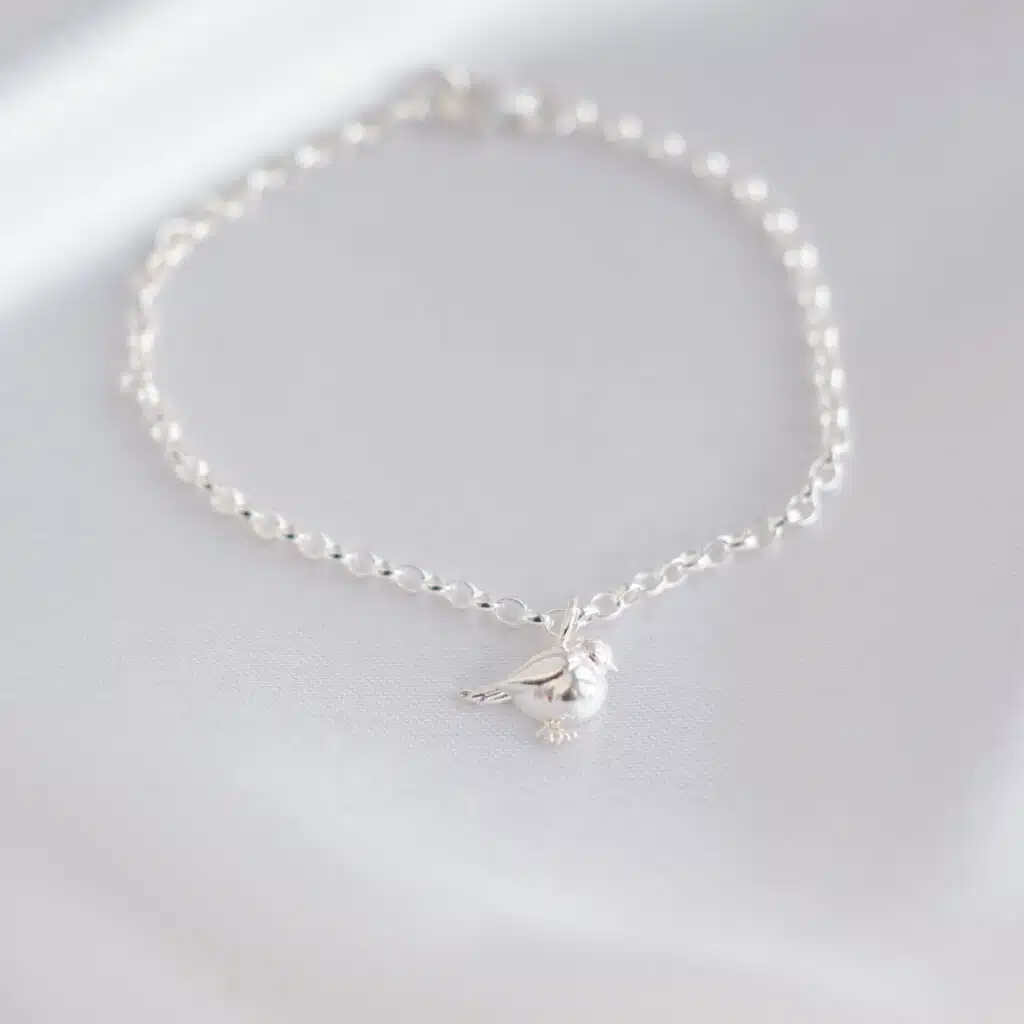 Winter Robin Silver Bracelet