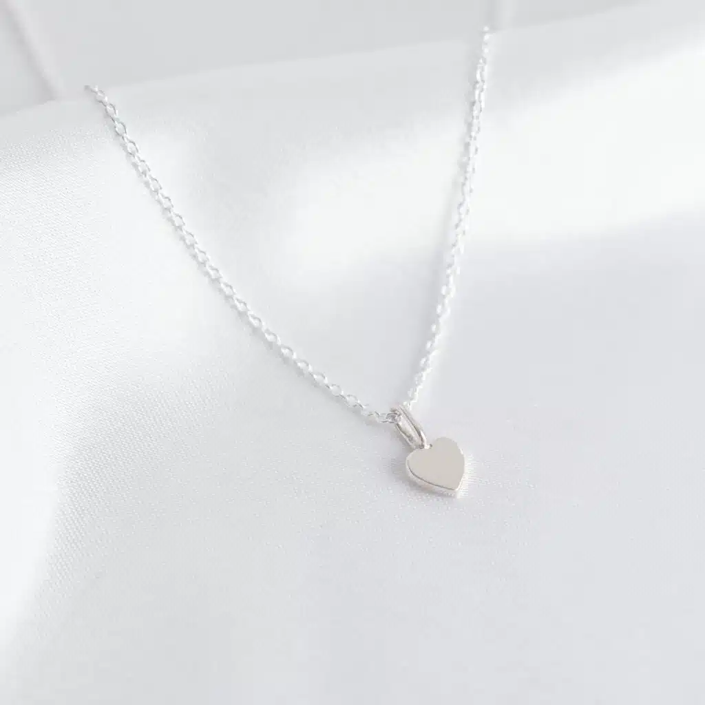 Memorial Solo Heart Secret Ashes Necklace - Sterling Silver