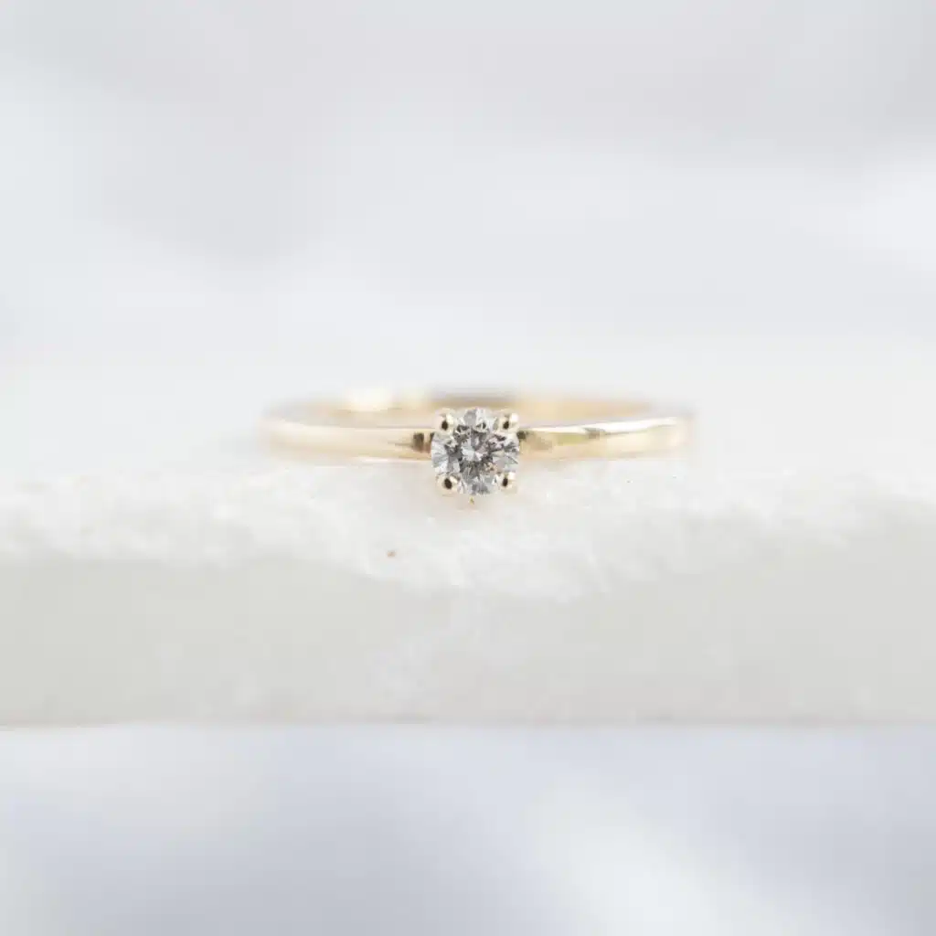 One of a Kind - The Eilidh Ring - 9ct Yellow Gold Natural Diamond Ring - Size L