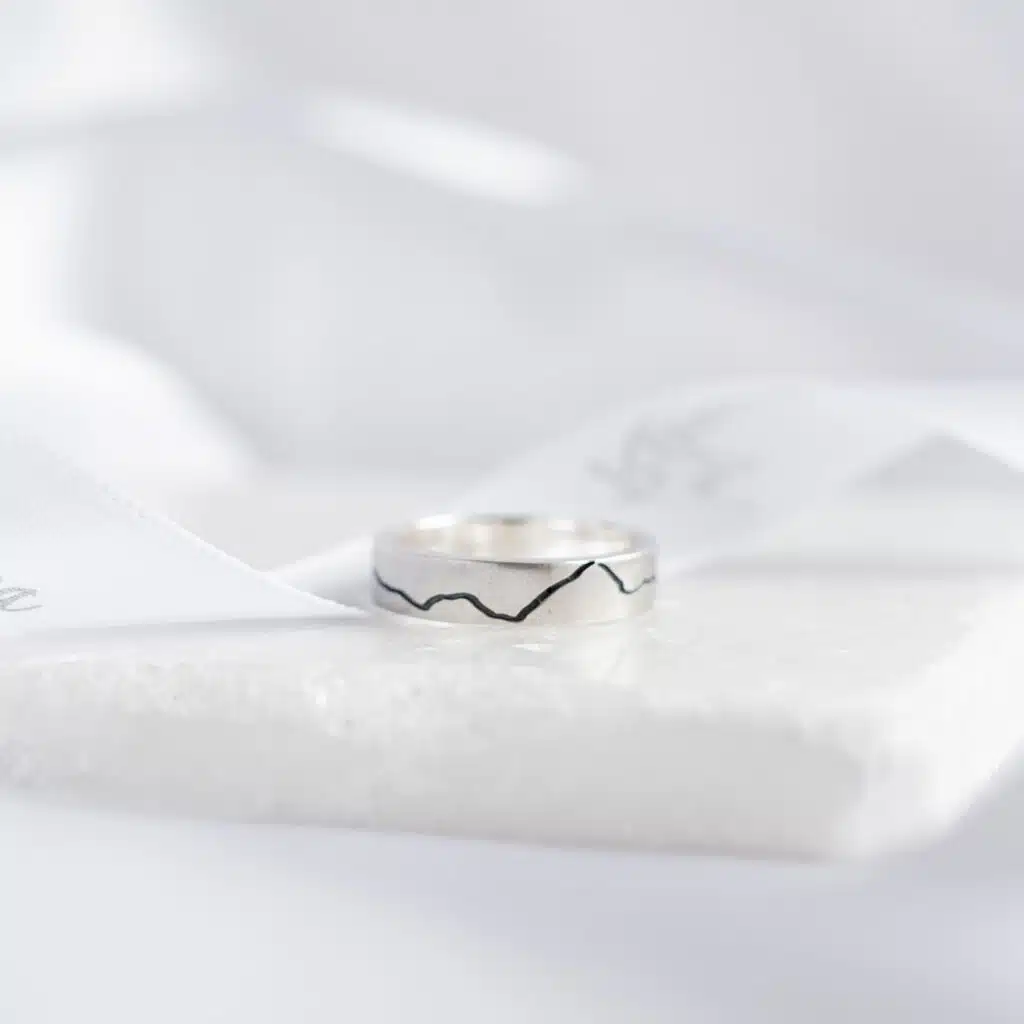 Sterling Silver Laser Engraved Rings - Fingerprints, Handwriting or Imagery