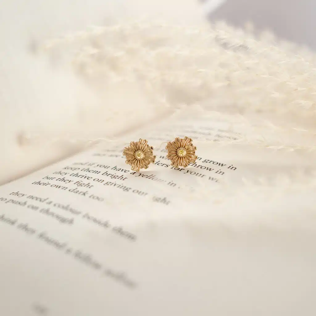 Fellow Yellow - Earring Studs - 9ct Yellow Gold - Inspired by Donna Ashworth