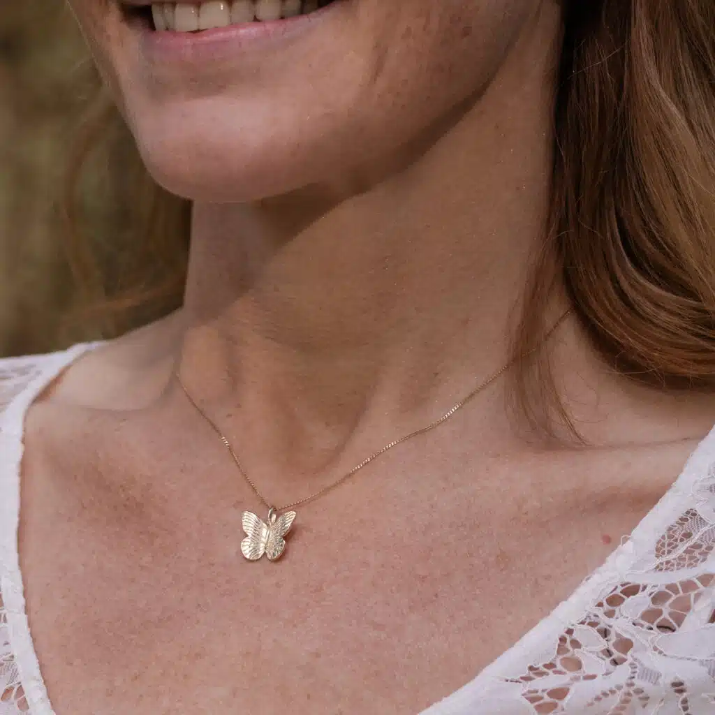 Soulflight - Butterfly Necklace - 9ct Yellow Gold